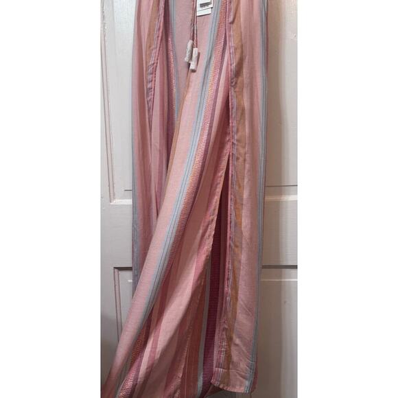 NWT L. Space Stripe Front Slit Split Leg Cali Pants Size S - Picture 6 of 11